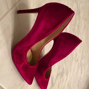 Sam Edelman 6.5W Neon Pink Velvet Hazel pump